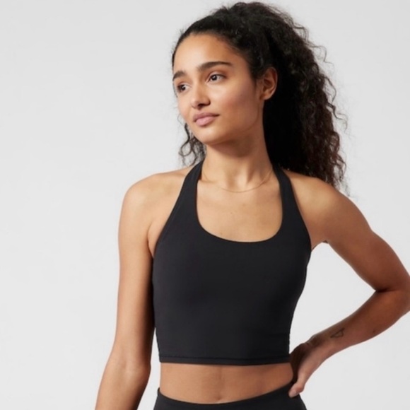Athleta Other - Athleta Halter Crop Sports Bra Black